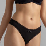 DORINA Essentials Cotton 3 Pack Brazilian, Black