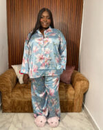 DORINA BELLA SATIN PJ LONG PANTS & SHIRT - Image 4
