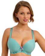 Freya Love Crush Moulded Plunge T-Shirt Bra, Aqua Haze - Image 2