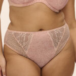Elomi Lucie High Leg Brief, Pale Blush