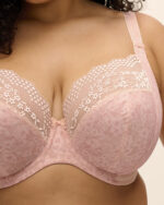 Elomi Lucie Underwire Plunge Bra, Pale Blush - Image 2