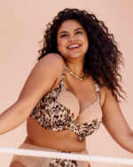Elomi Lucie Side Support Stretch Plunge Bra, Wildcat - Image 2