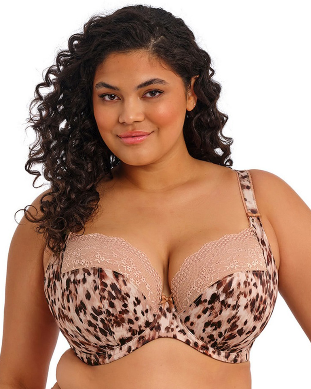 768x1075-pdp-tablet-EL4490-WIT-primary-Elomi-Lingerie-Lucie-Wildcat-Underwired-Plunge-Bra-Stretch Elomi Lucie Side Support Stretch Plunge Bra, Wildcat - Image 1