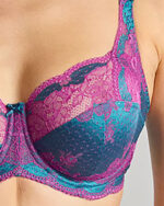 Panache Clara Full Cup Bra, Teal Magenta - Image 4