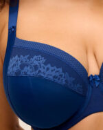 Elomi Nerina Stretch Plunge Bra, French Navy - Image 2