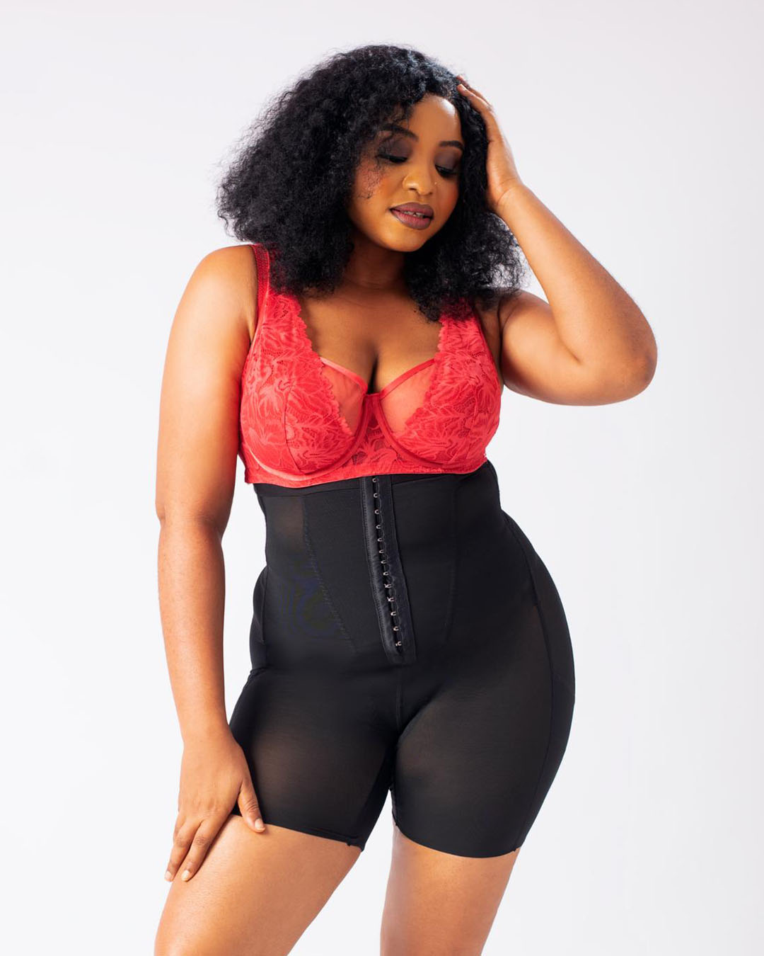 Miraclesuit Tummy Tuck Hi Waist Thigh Slimmer, Black 2419 (1) PowerSculpt Slim Abdomen Sculpting Shorts with Butt Lift, Black - Image 1