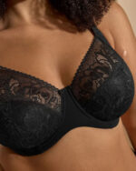 Sculptresse by Panache Dream Comfort Full Cup Bra, Black Floral - Image 2