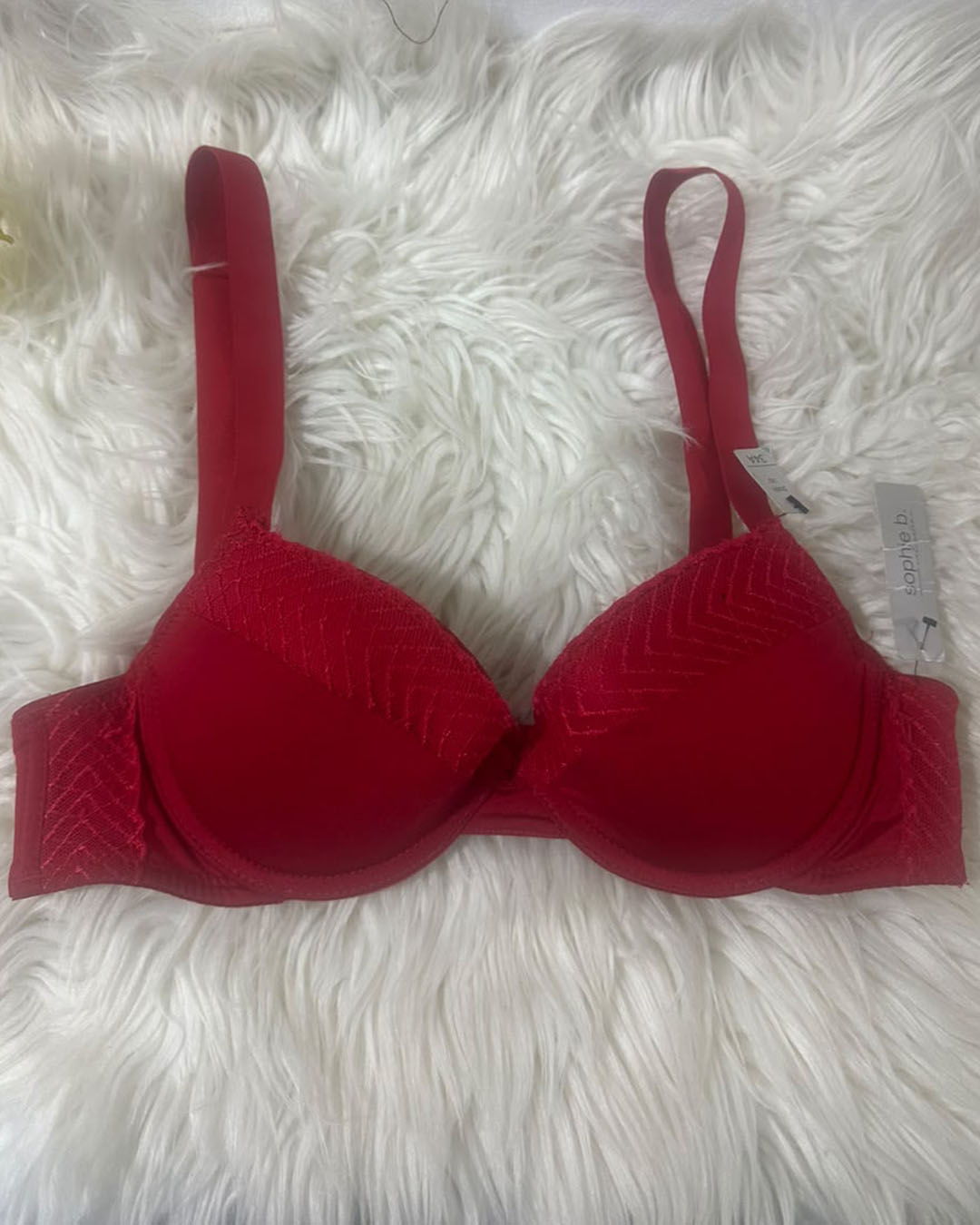 WhatsApp Image 2026-09-08 at 18.21.08 Sophie B Push UP Bra, Red - Image 1
